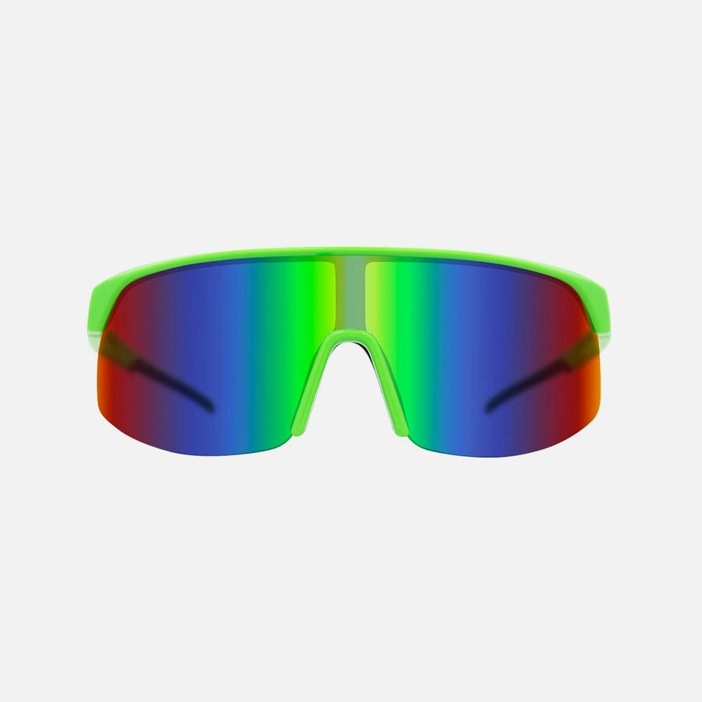 Velocity - Frame: Gloss Lime   Lens: Rose with External Green Iridium