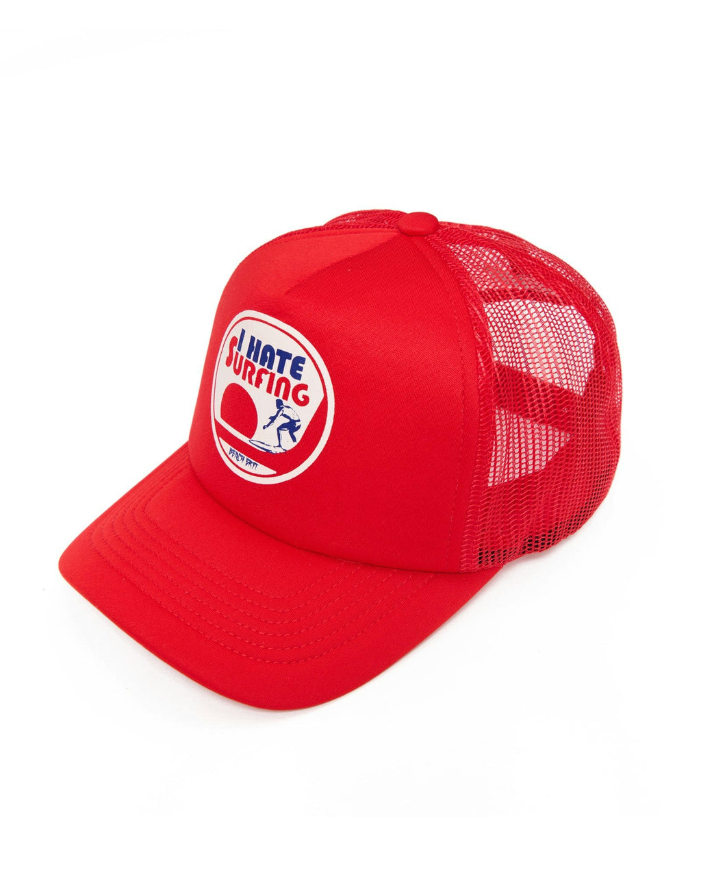 BeachGrit 'I Hate Surfing' Trucker Cap - Red