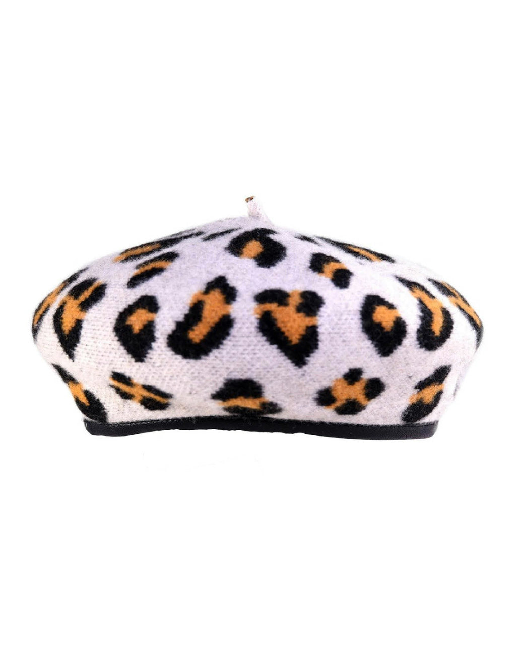 The Château Beret – Leopard Print Wool Beret