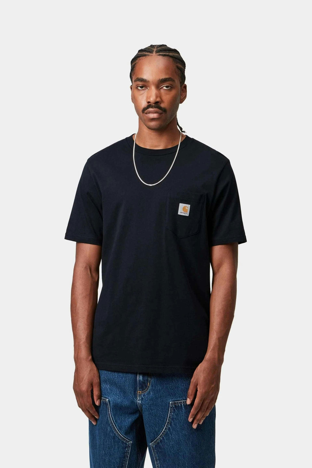 Carhartt WIP S/S Pocket T-Shirt in Dark Navy