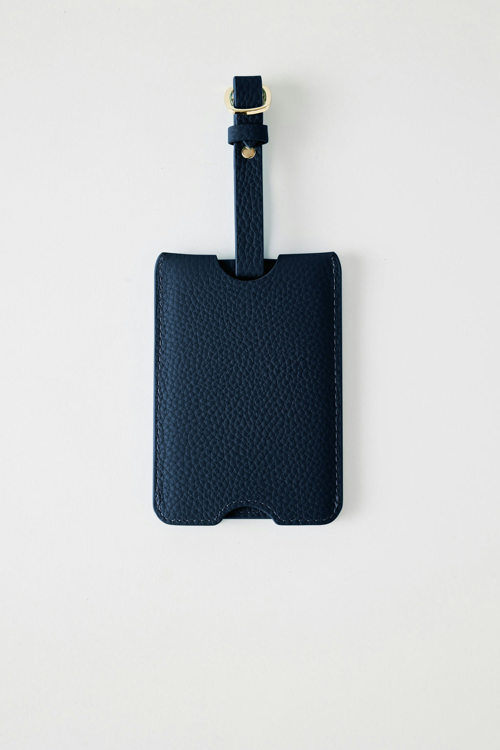 Leather Luggage Tag | Navy Gold