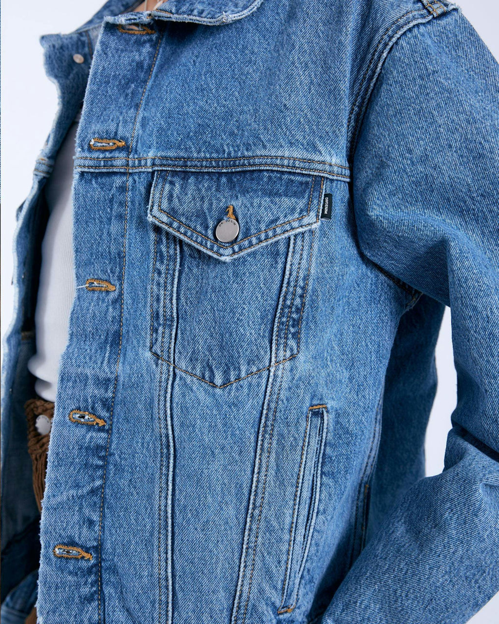 Joey Trucker Jacket - Stream Sky Retro