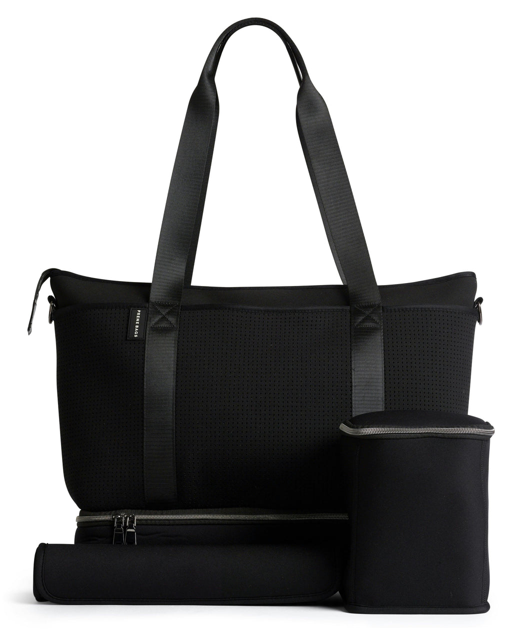 Prene | The Saturday Bag (BLACK) Neoprene Tote / Baby / Travel Bag