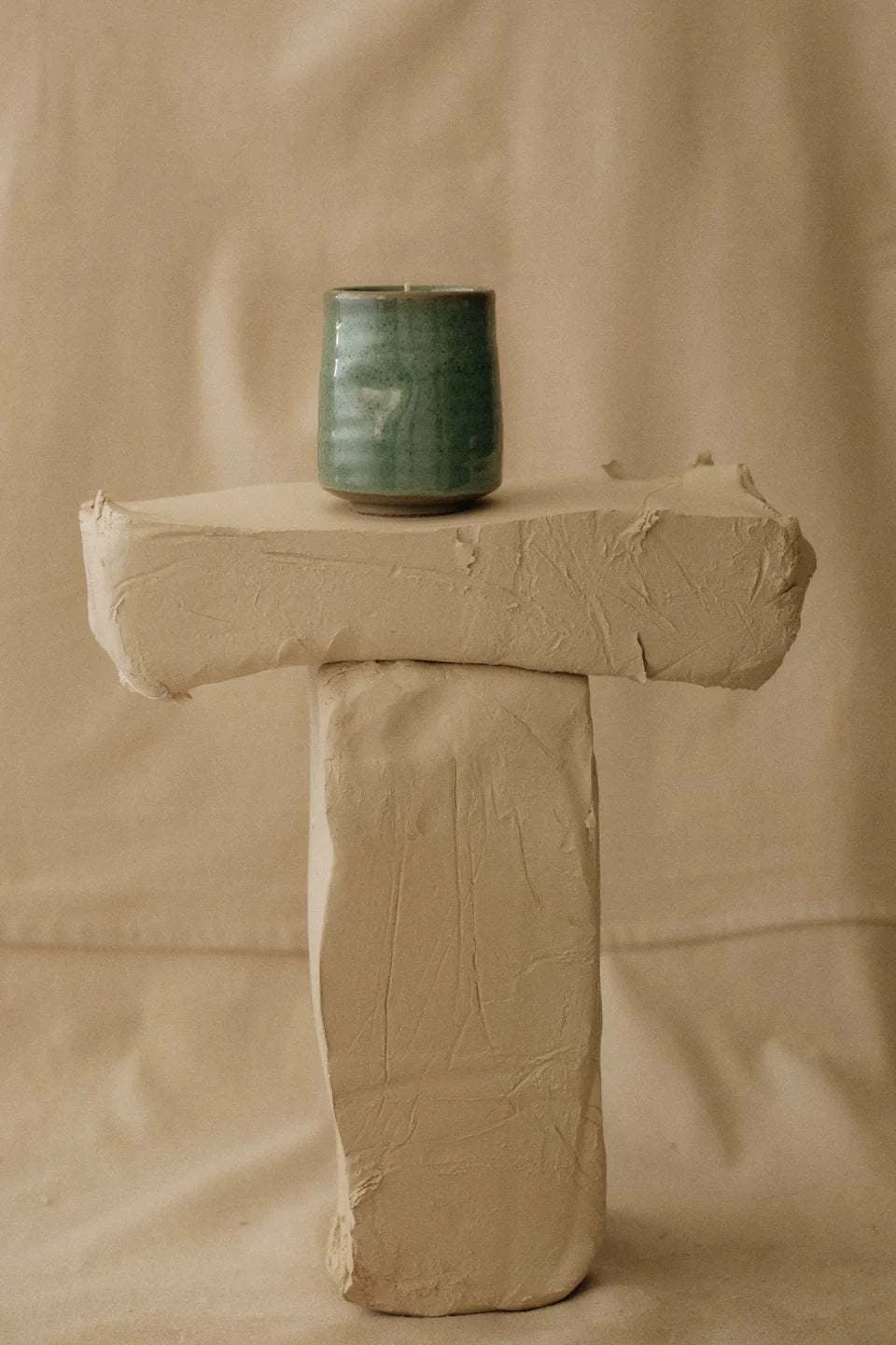 Provider Store Kadoma Japanese Ceramic Candle Green