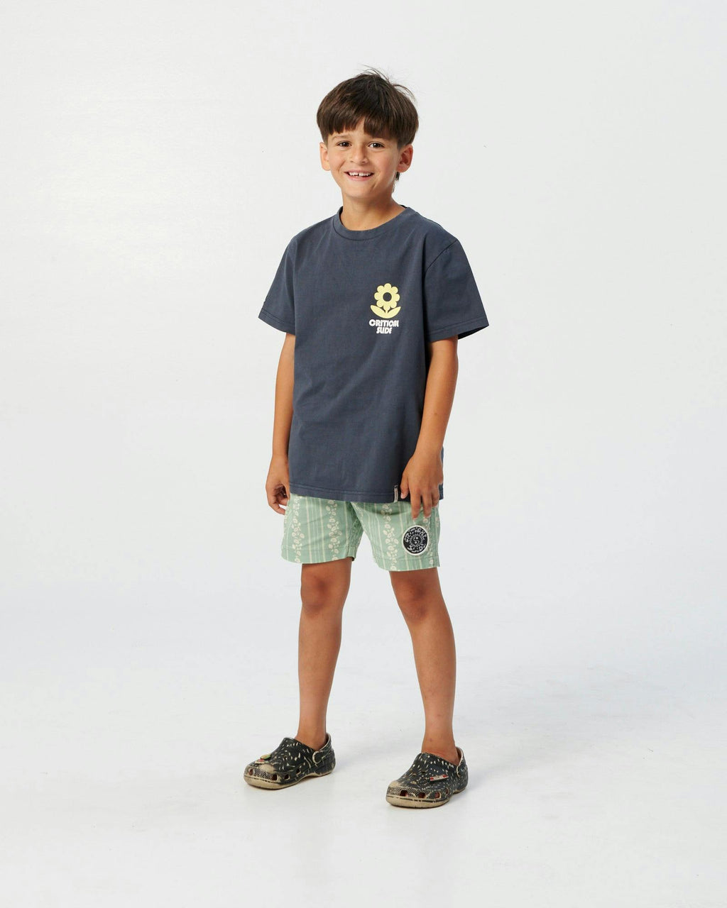 Sun Flower Tee - Worker Blue