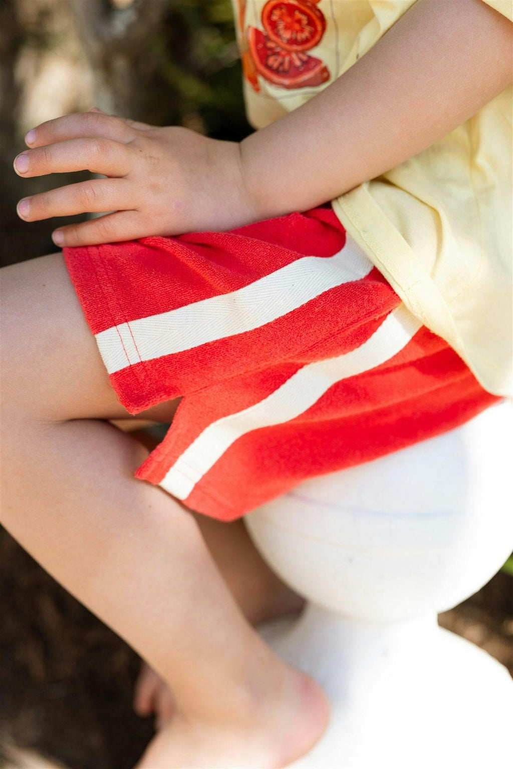 Mini Terry Towelling Shorts Chilli