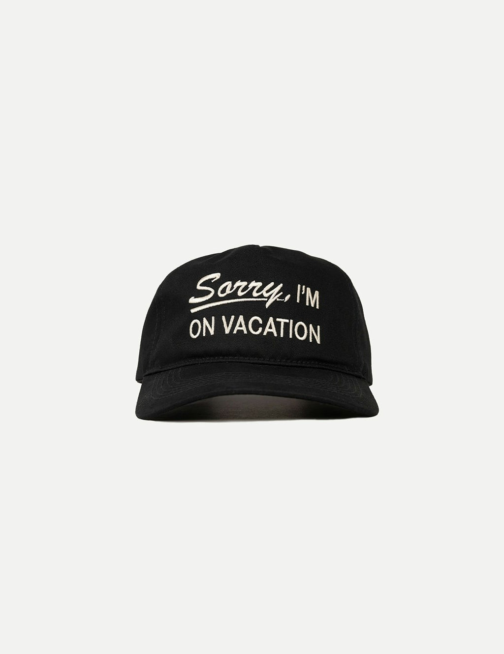 Sorry On Vacation Hat - Black