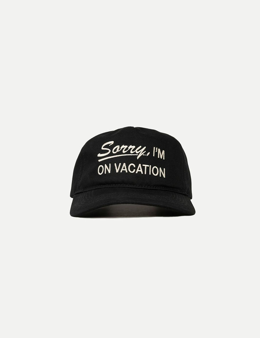 Sorry On Vacation Hat - Black