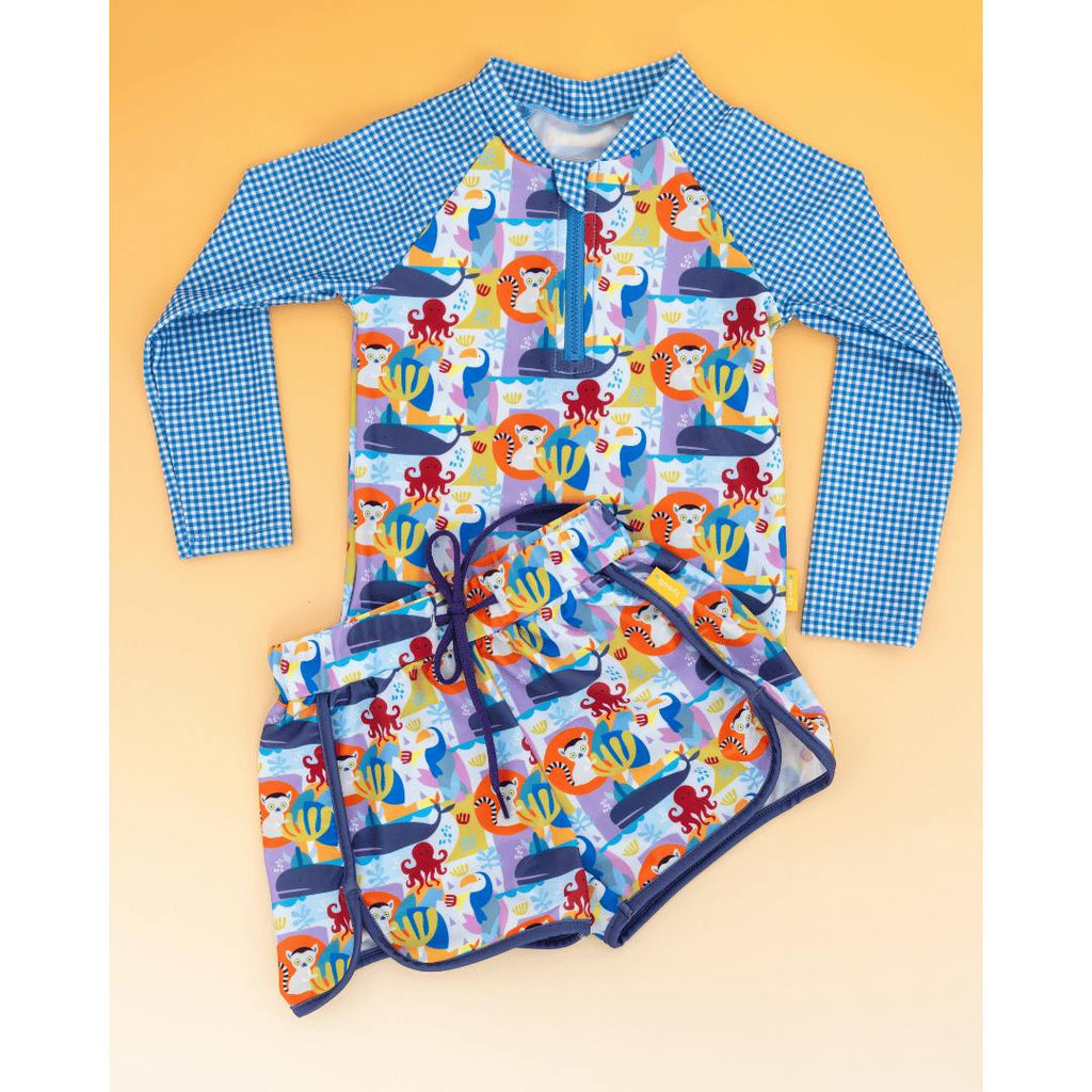 Tyoub Kids’ Long Sleeve Rash Guard Animal Spirit