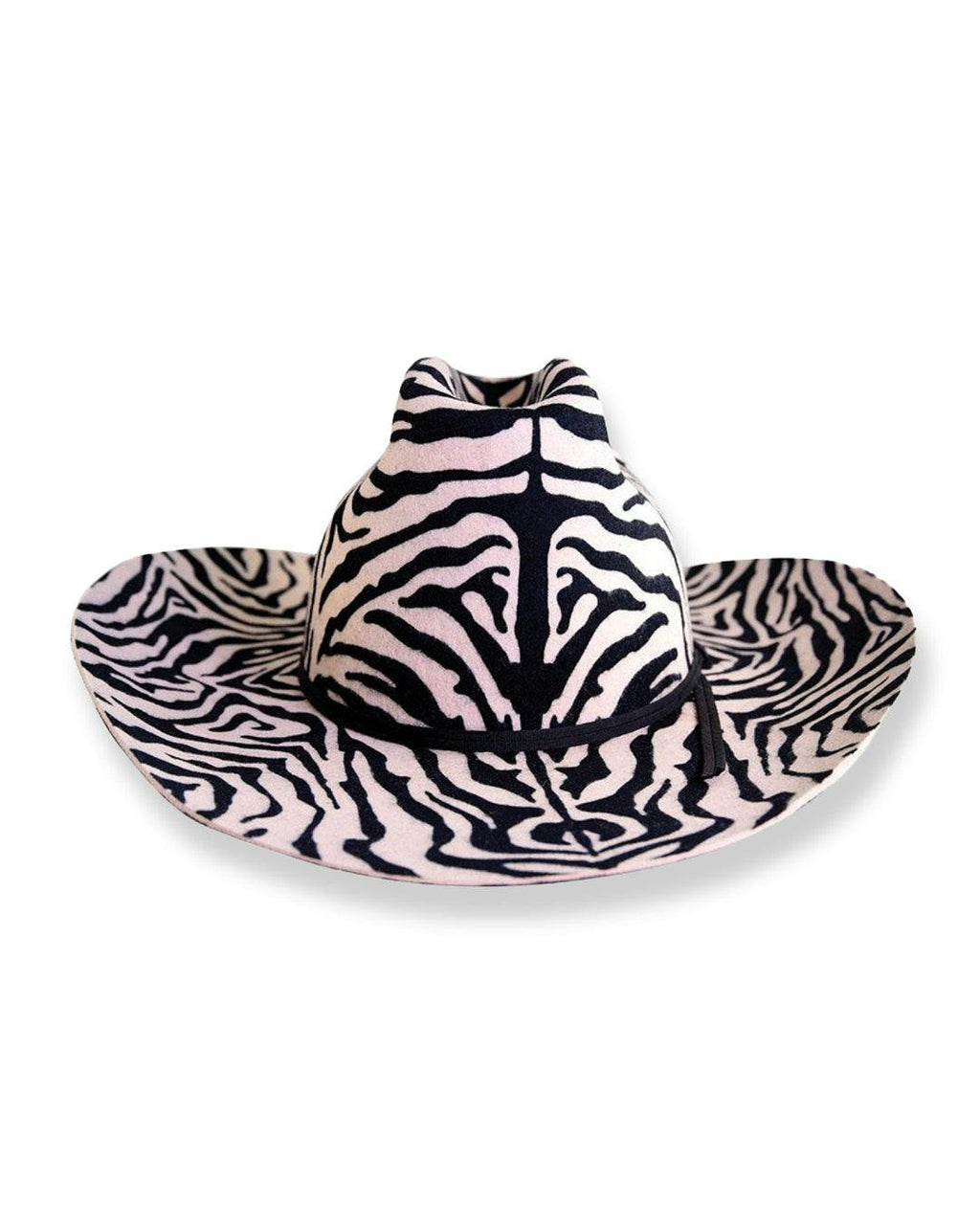 The Ruby Cowboy Felt Hat – Zebra Print | Limited Edition
