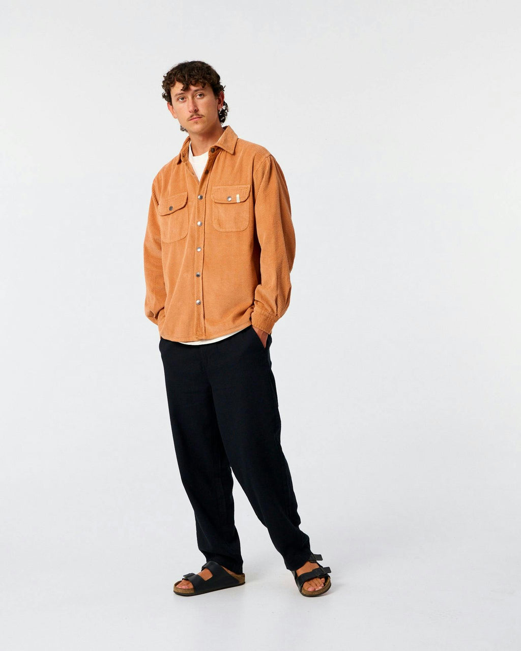 Surface Corduroy Overshirt - Terracotta