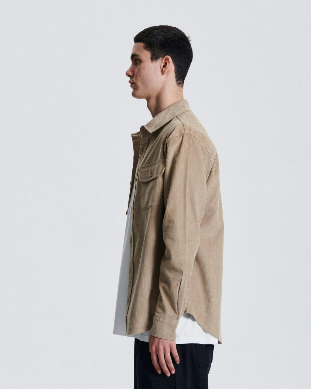 Lazy Boy Corduroy Shirt - Taupe