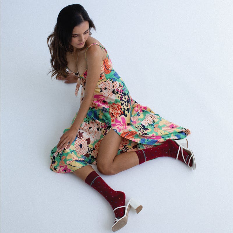 Maroon Cosmic Polka Dots