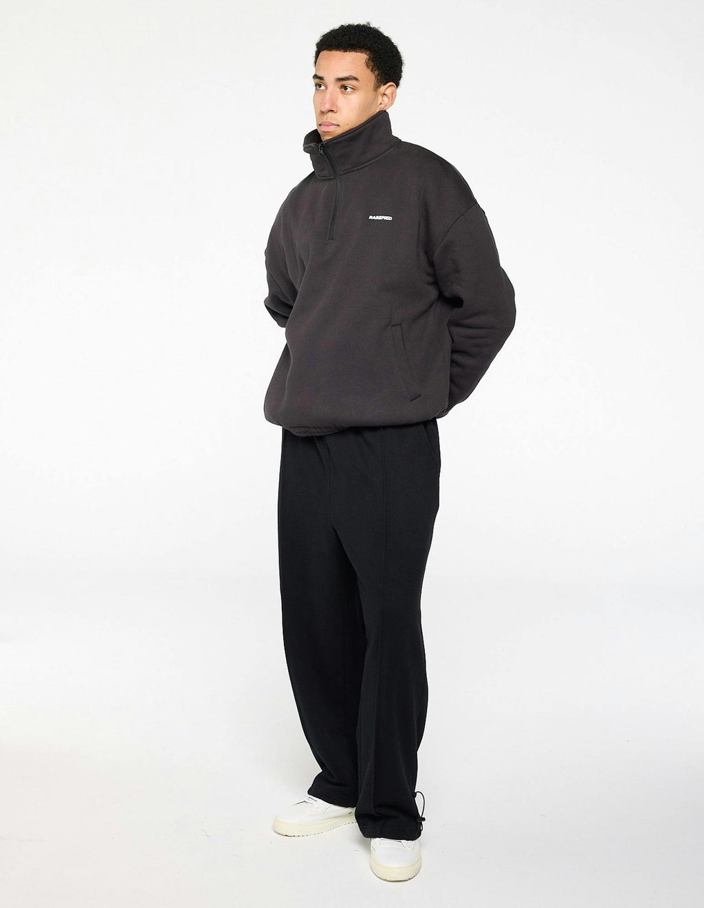 Quarter Zip Jumper - Charcoal