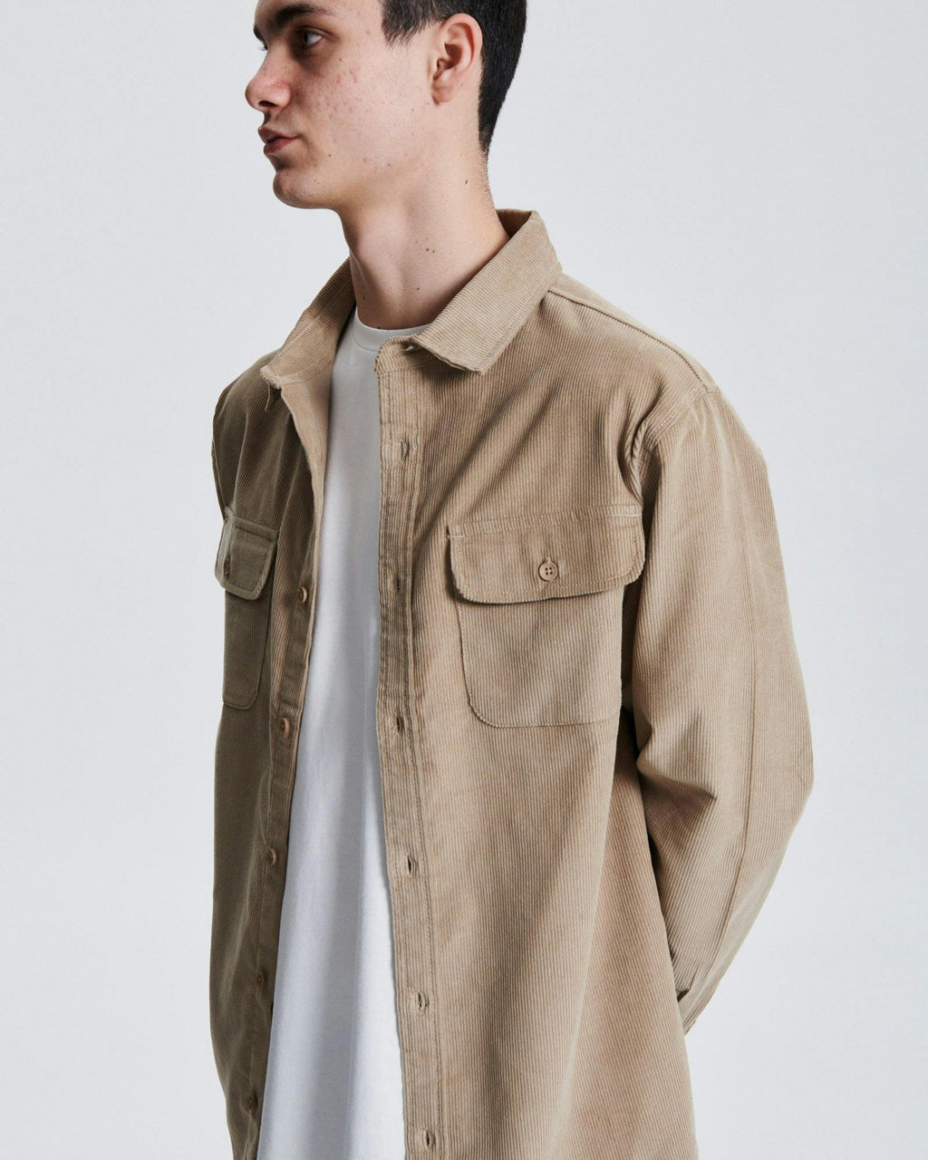 Lazy Boy Corduroy Shirt - Taupe