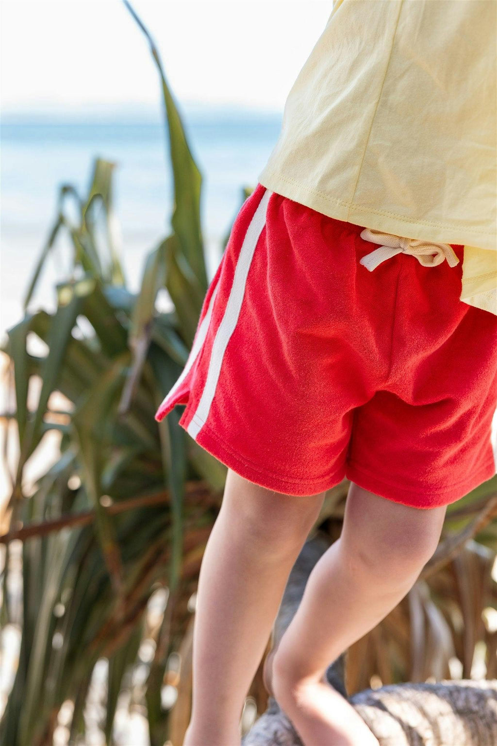 Mini Terry Towelling Shorts Chilli