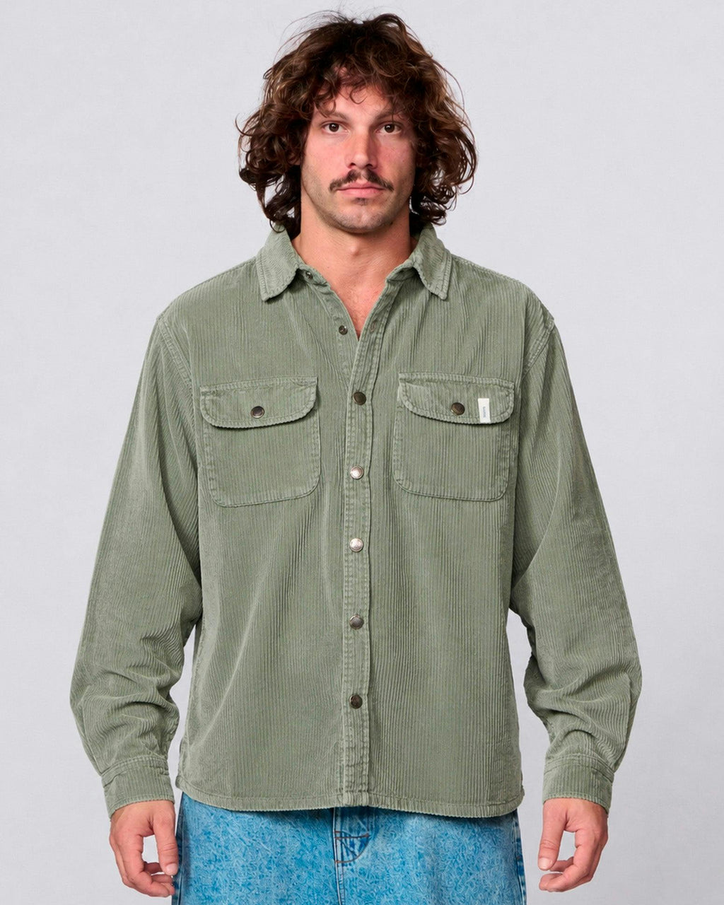 Surface Cord Overshirt - Green