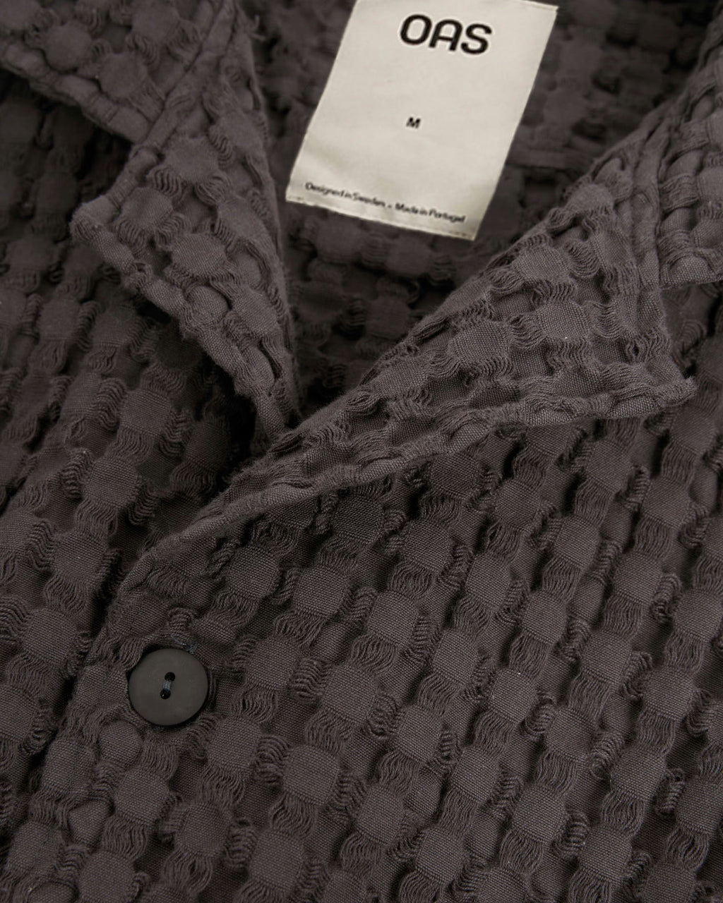 OAS Nearly Black Cuba Waffle Shirt