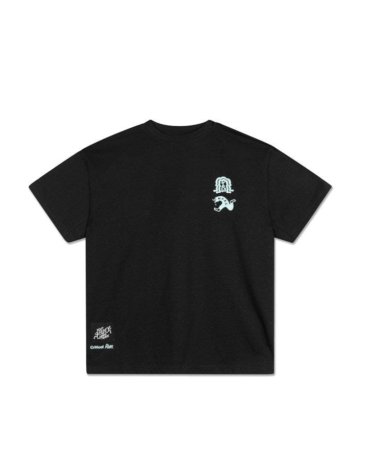 The Stacked Run Tee - Vintage Black