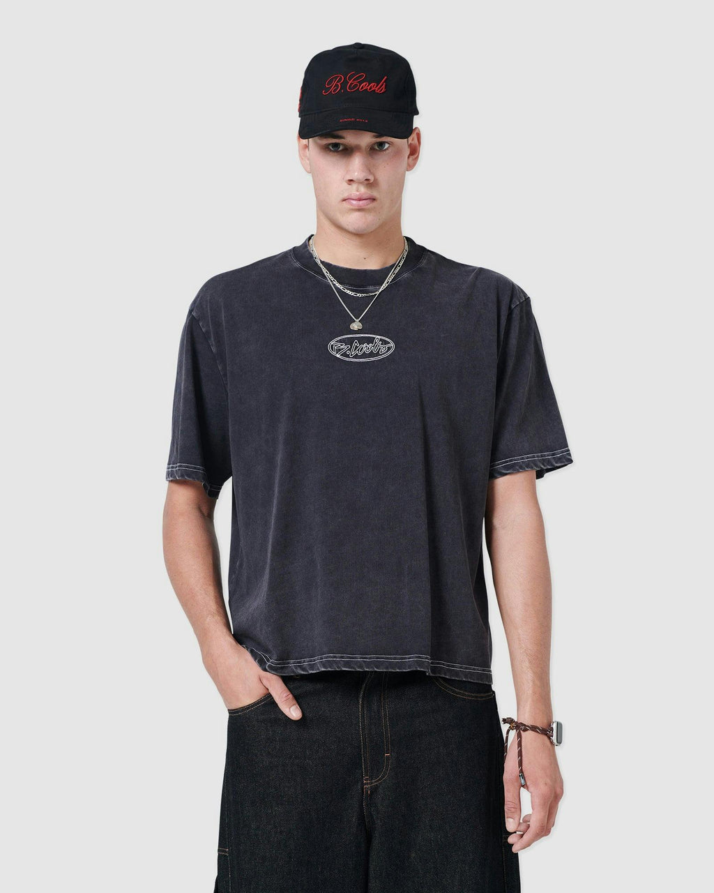 1990 Crop T-shirt Black