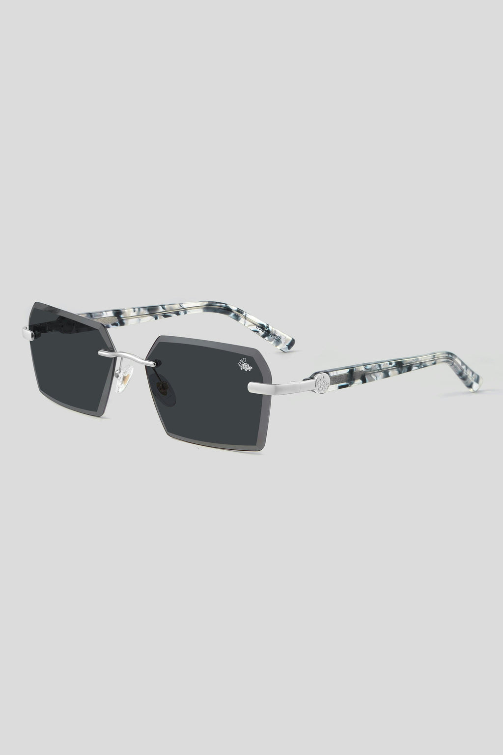 Kennedy White Marble Silver | Black