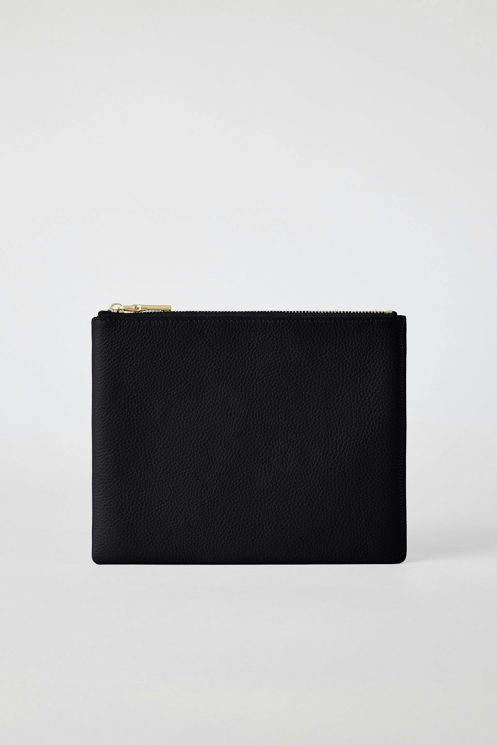 Classic Leather Clutch | Black Gold