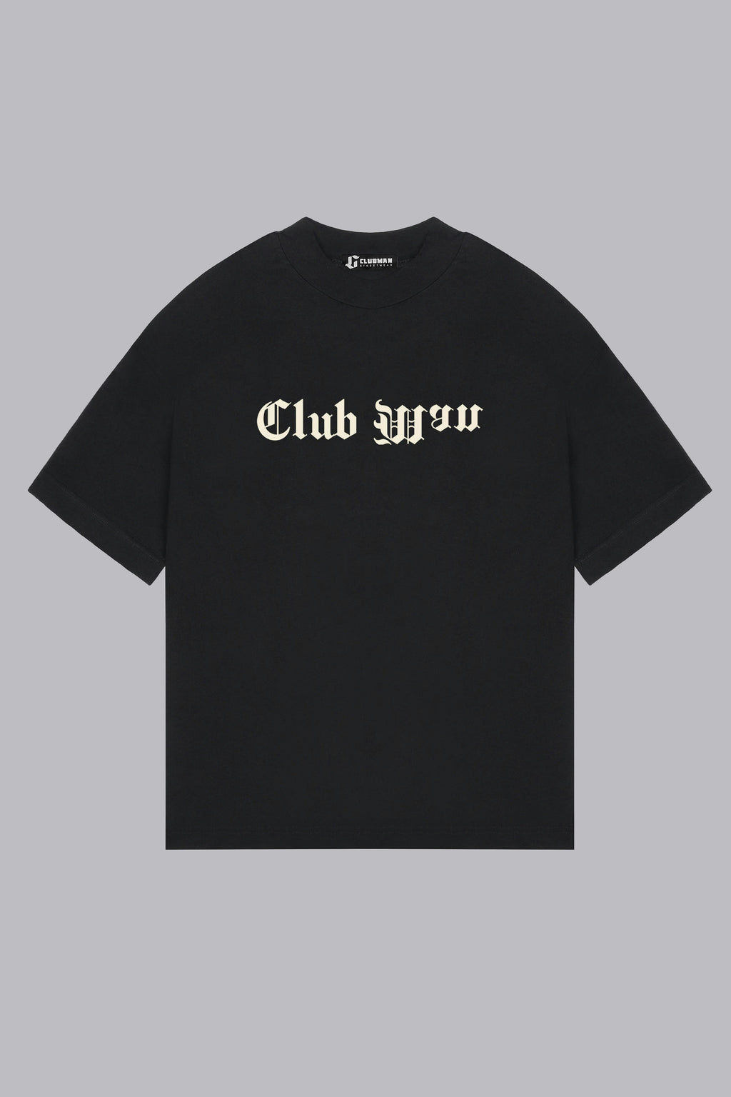 Clubman "BONE" Tee – Black/Cream
