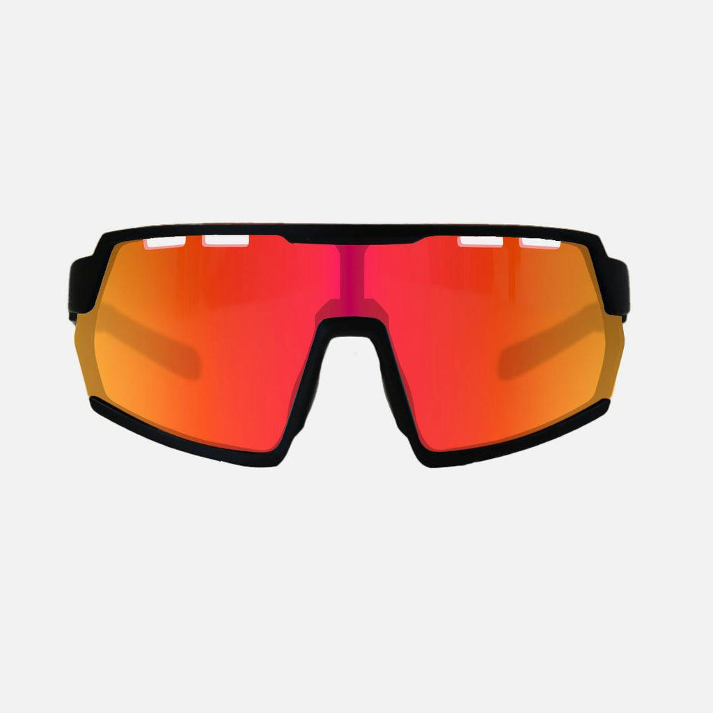 Legacy - Matte Black Frame Red Rubber Arm, Grey Lens with Red Iridium plus Venting