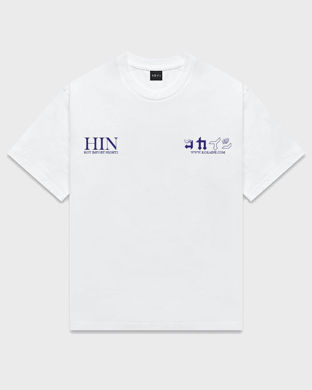 "HIN" Hot Import Nights x KOKAINE Collab T Shirt // White