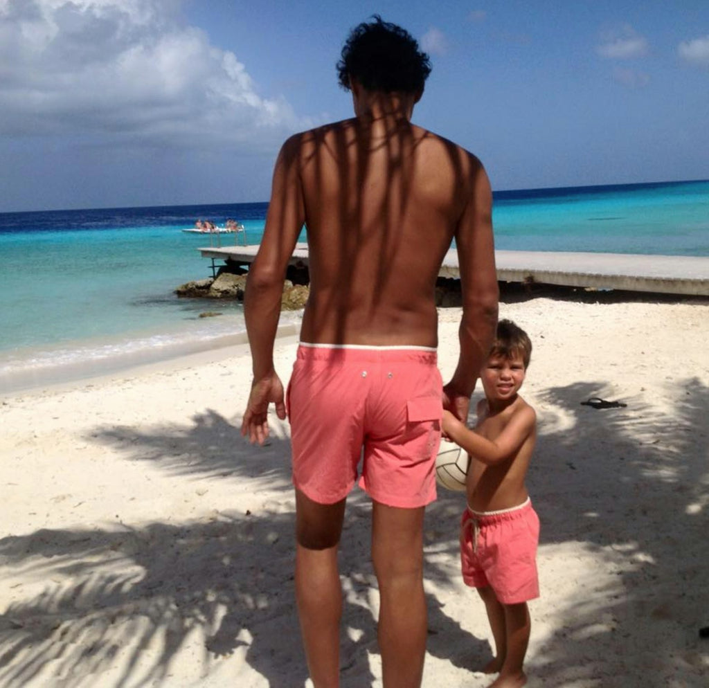 Santorini Swim Shorts Coral Red