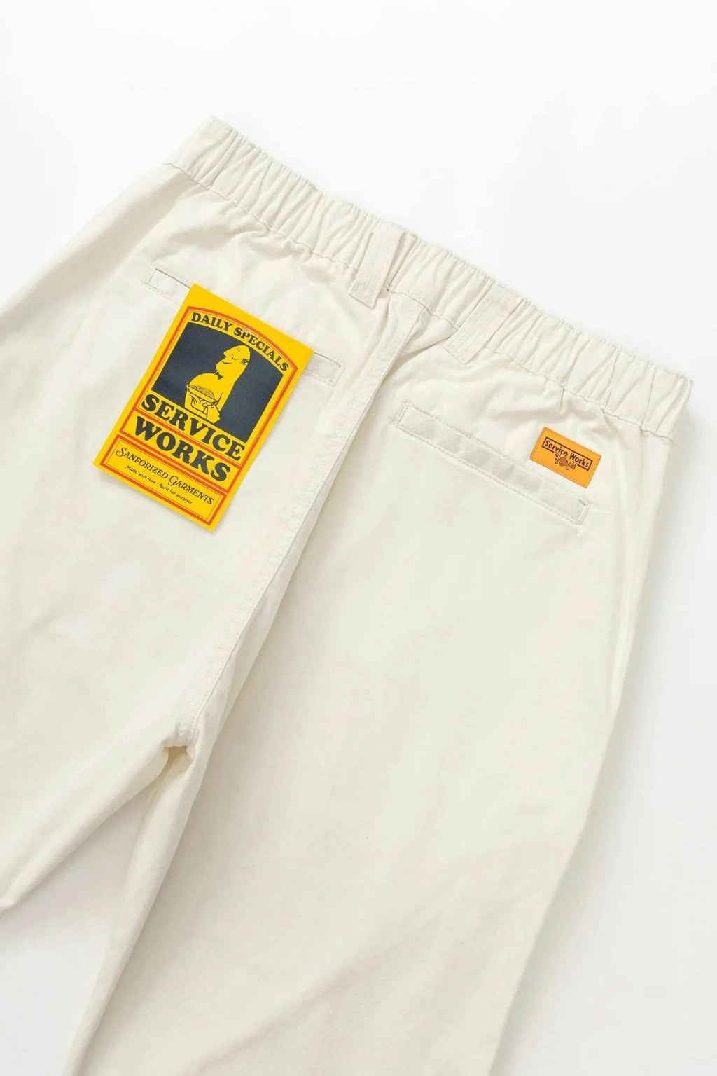 Service Works Twill Waiter Pants in Off White