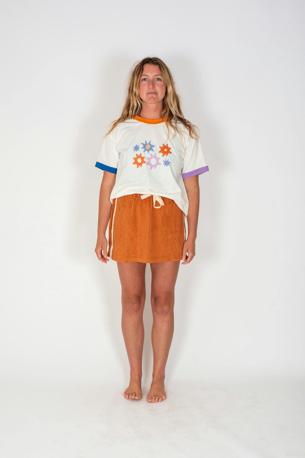 Sporty Terry Skirt in Rust