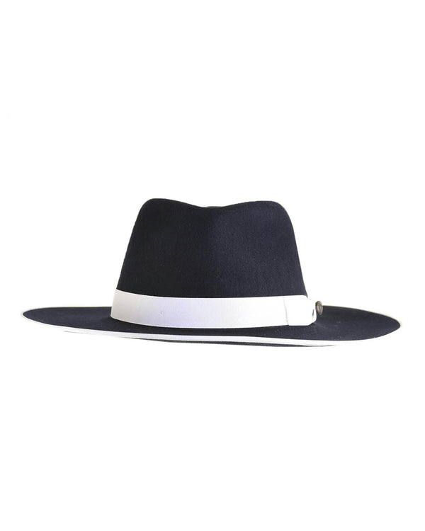 The TripTych Series Felt Hat - Triangle - Navy/White image 2