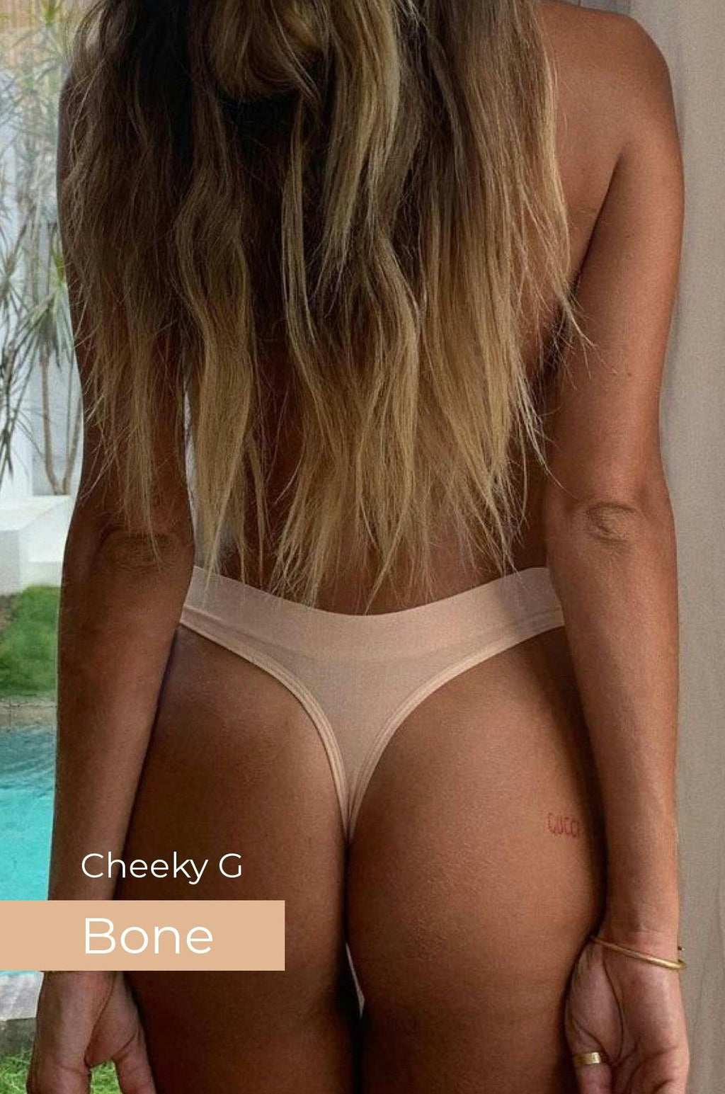 Cheeky Modal G-String Underwear - Bone