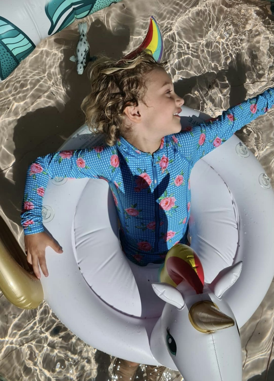 Long sleeve surf swimsuit - Vacation Time print