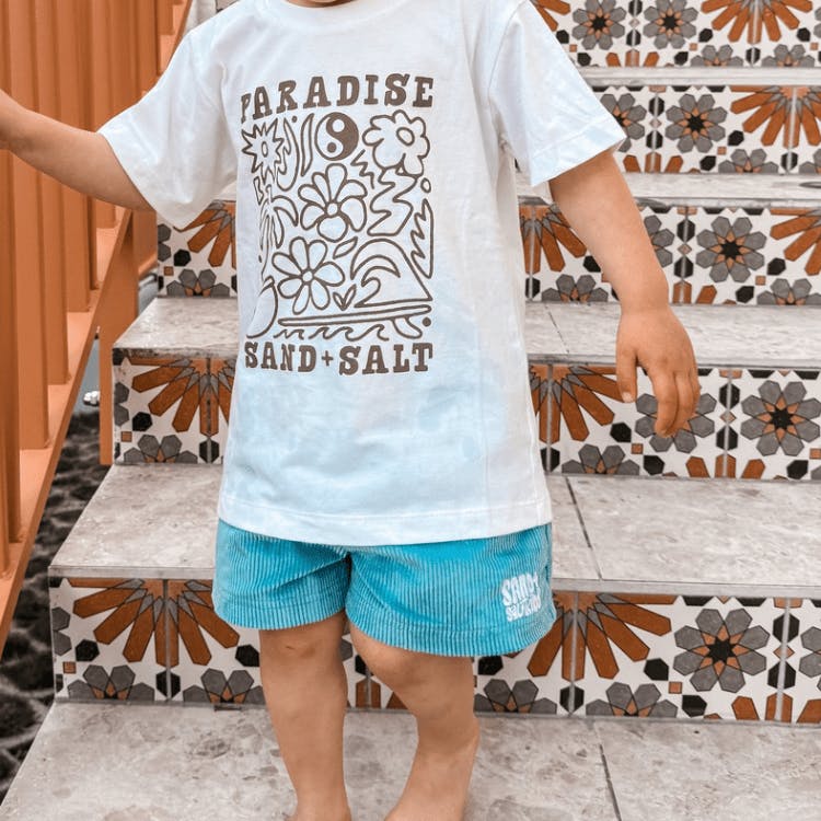 Blue Cord Shorts - Kids
