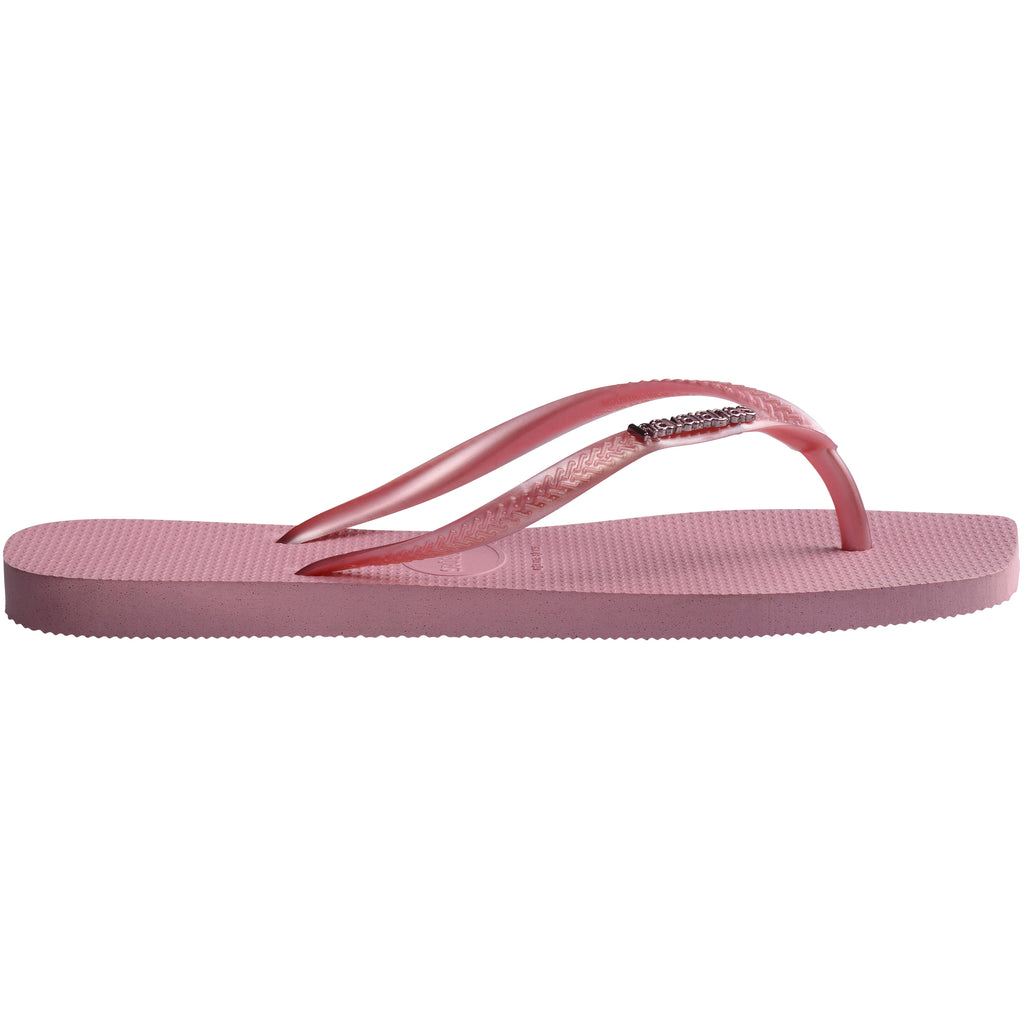 Slim Square Metal Logo Thongs
