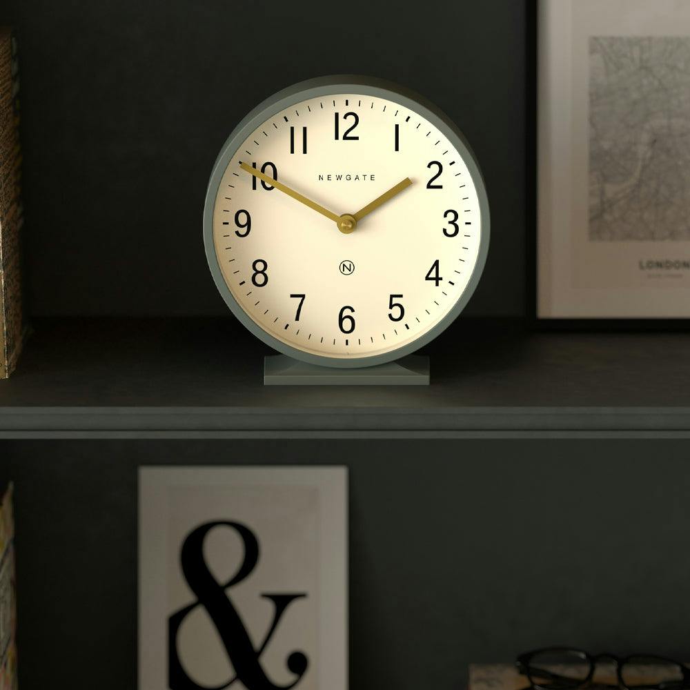 Newgate Q Mantel Clock-Asparagus Green