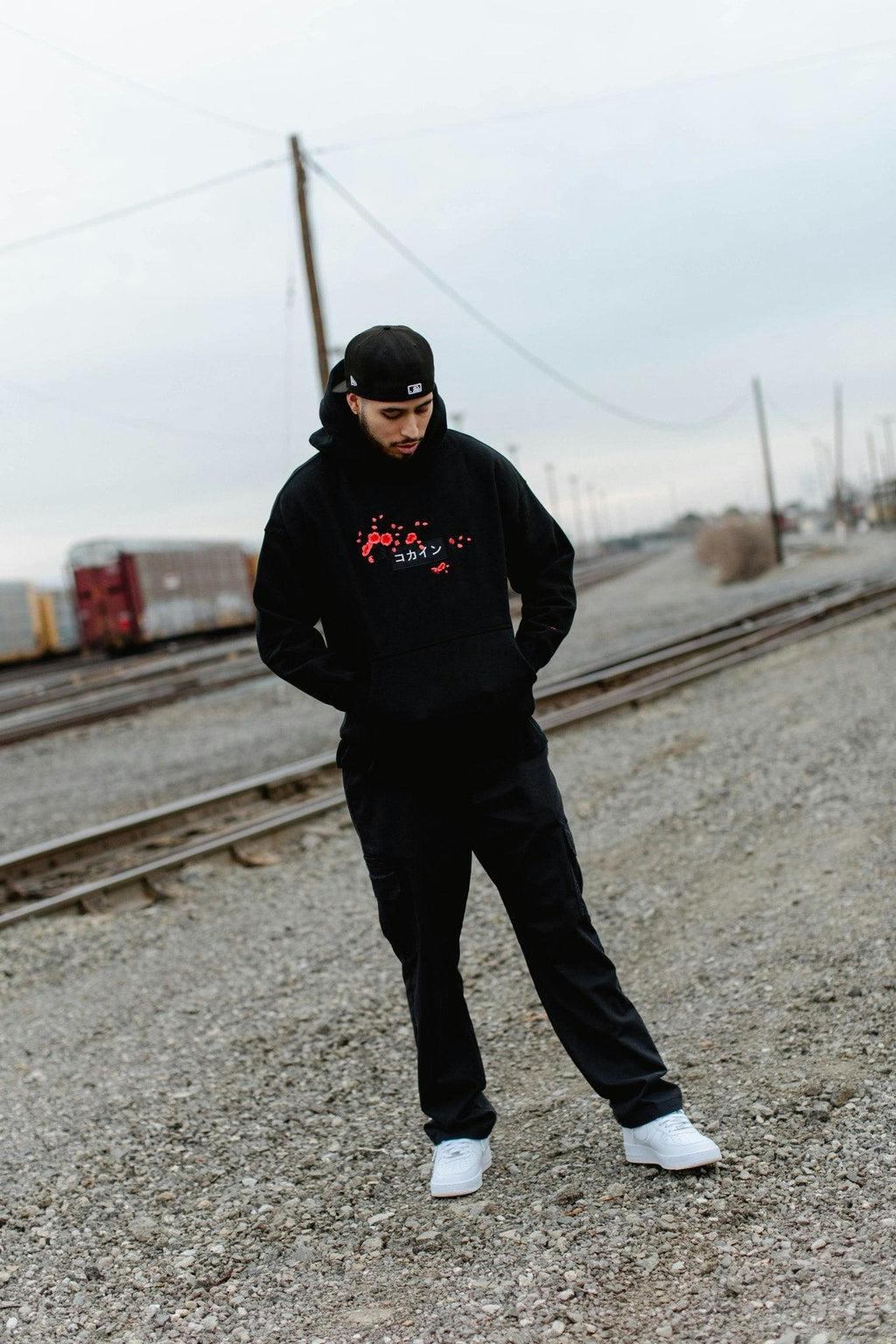 Black / Red Blossom V2 //// Hoodie