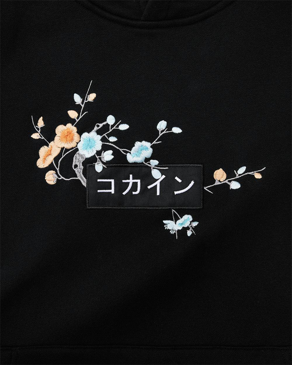 Black / Blue & Orange Blossom //// Hoodie