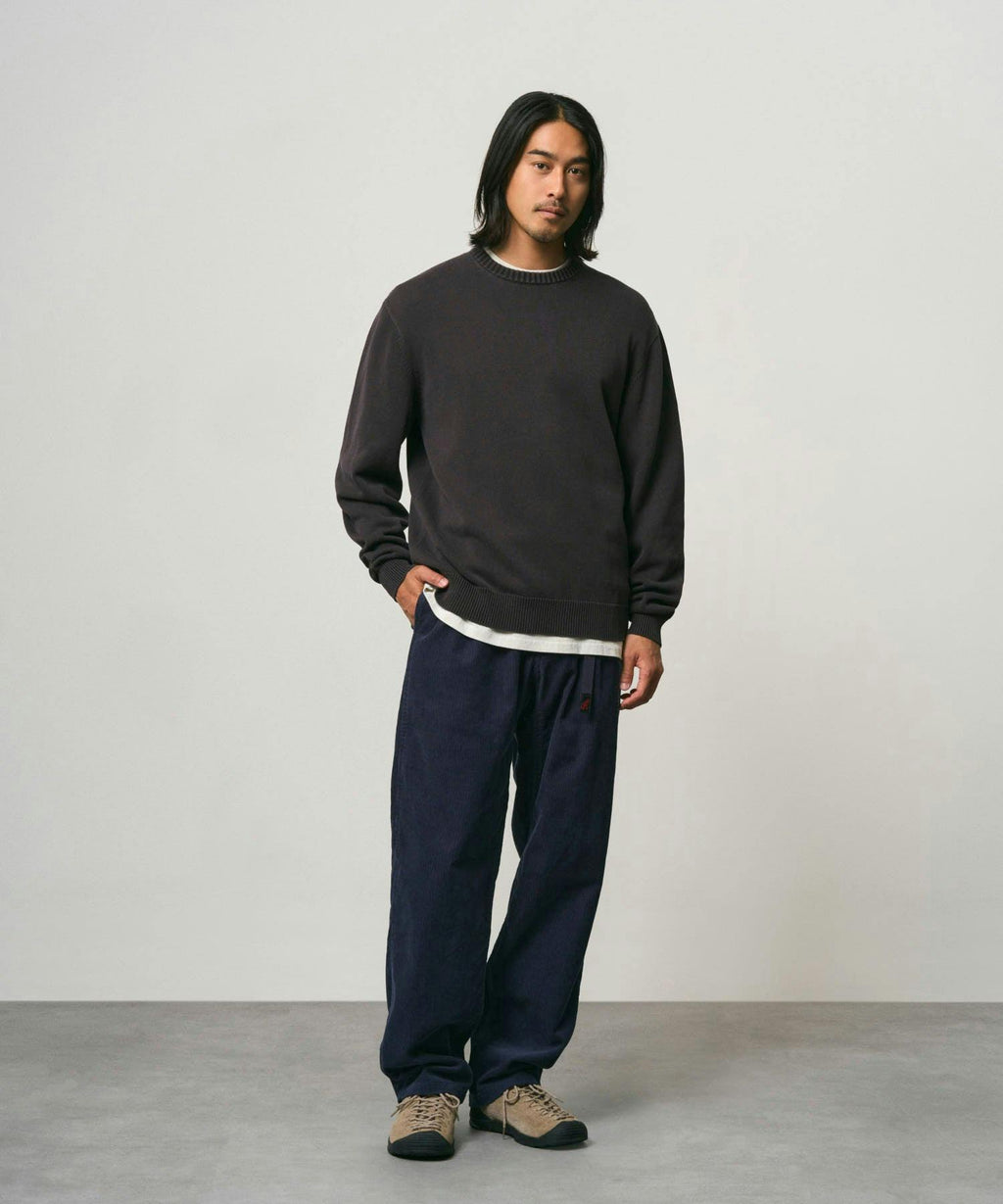 Gramicci Cotton Knit Crew in Charcoal