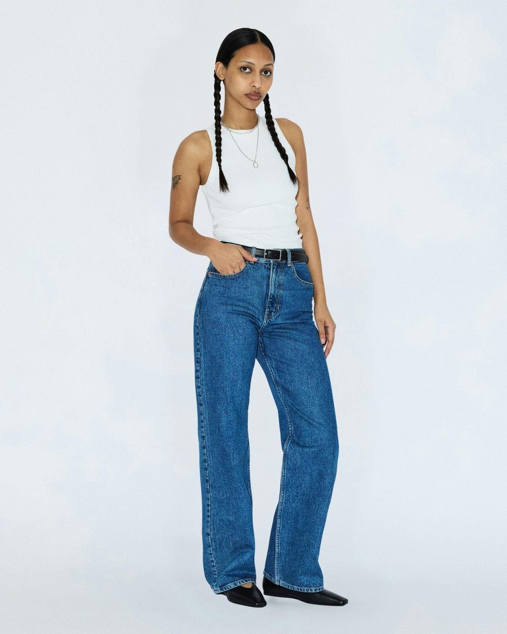 Echo High Straight Jeans TALL - Bay Mid Retro