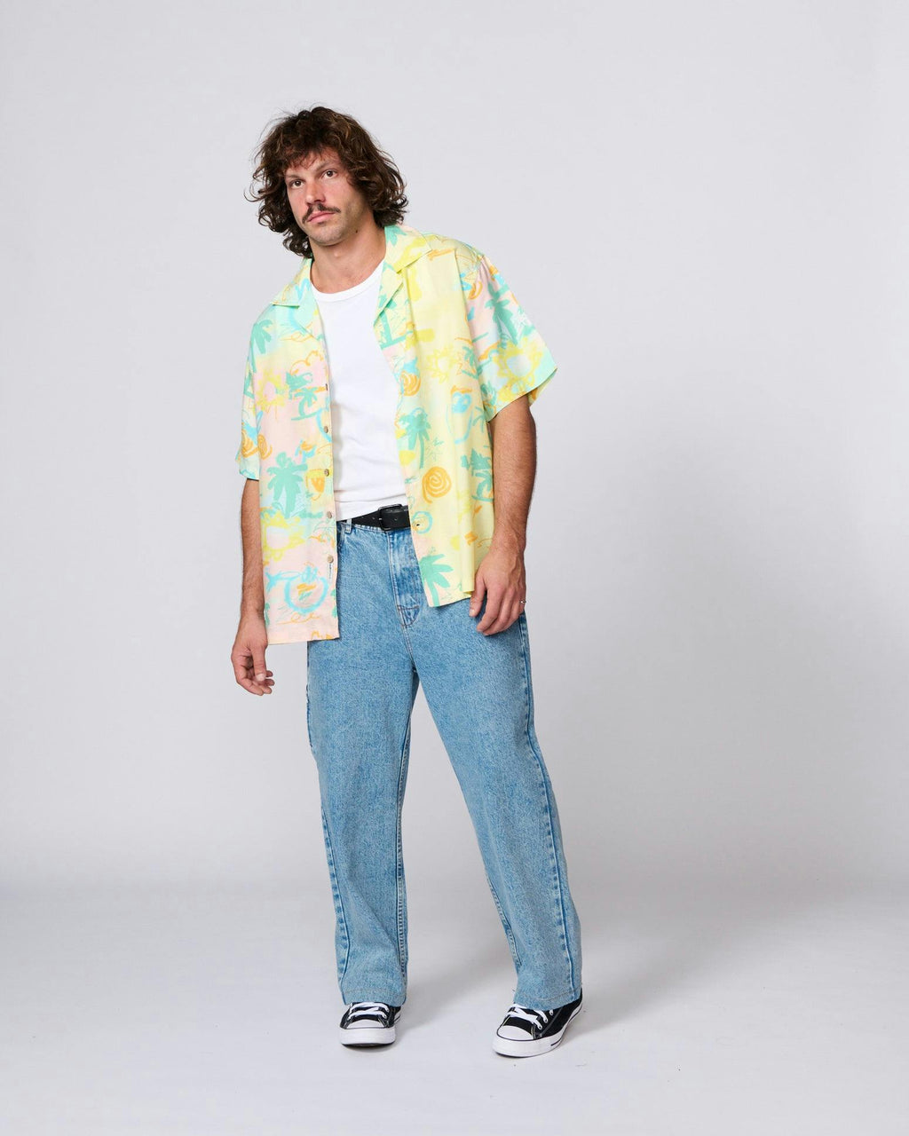 Scribbles Short Sleeve Resort Shirt - Pastel