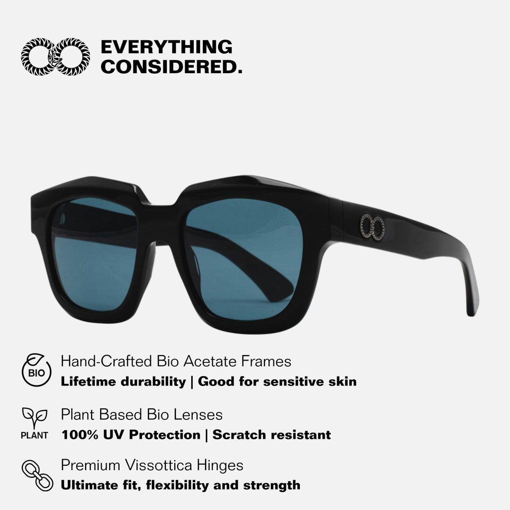 VIVID Bio-Acetate Gloss Black | Blue Telluric Lens