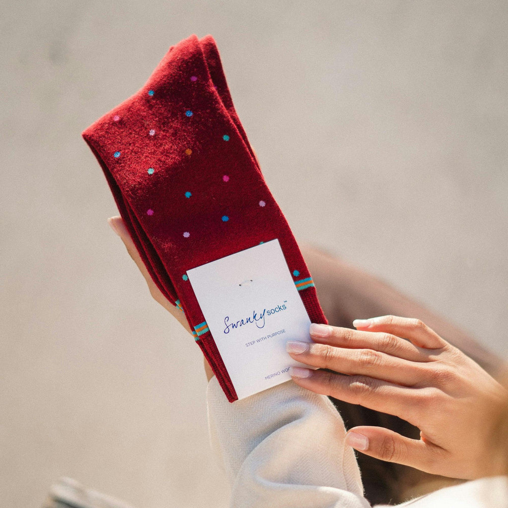 Maroon Cosmic Polka Dots