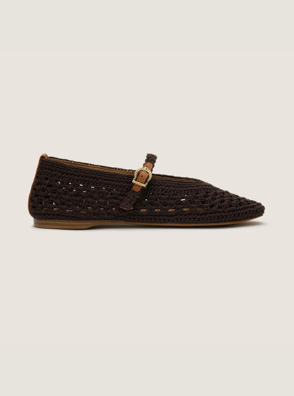 Clove Crochet Flat - Chocolate