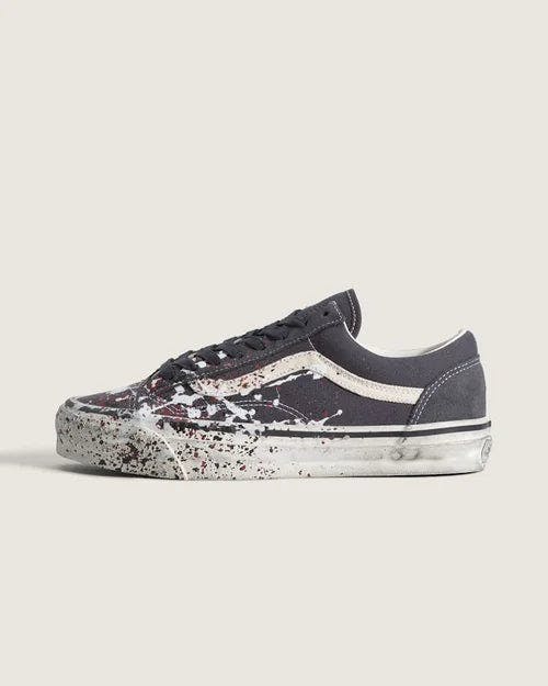 Vans Premium LX Old Skool 36 Paint Splatter in Charcoal Grey