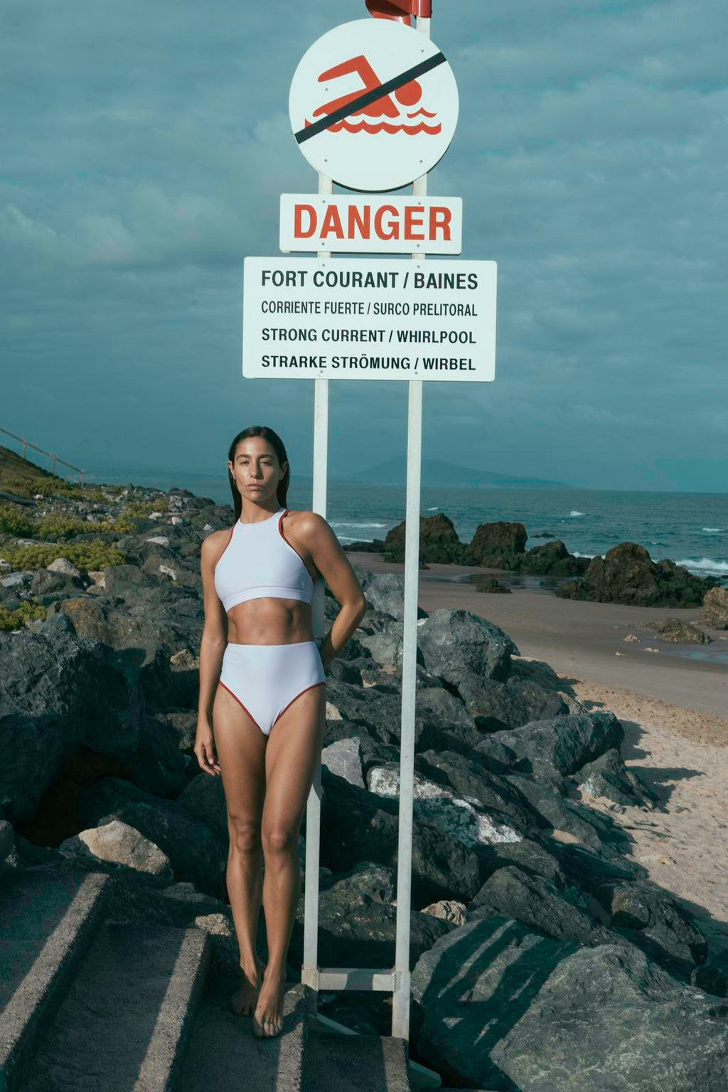 Bikini Bottom High Waist ― Lilac / Red