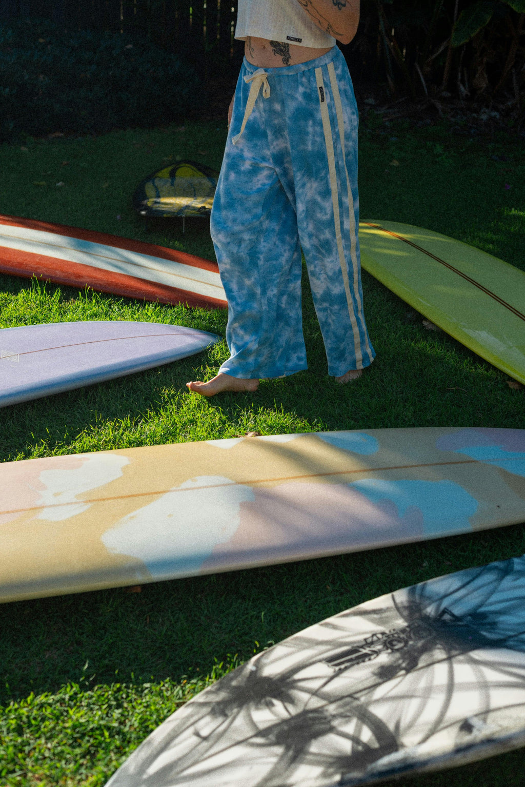 Waffle Lounge Pants in Cloud Tie Dye
