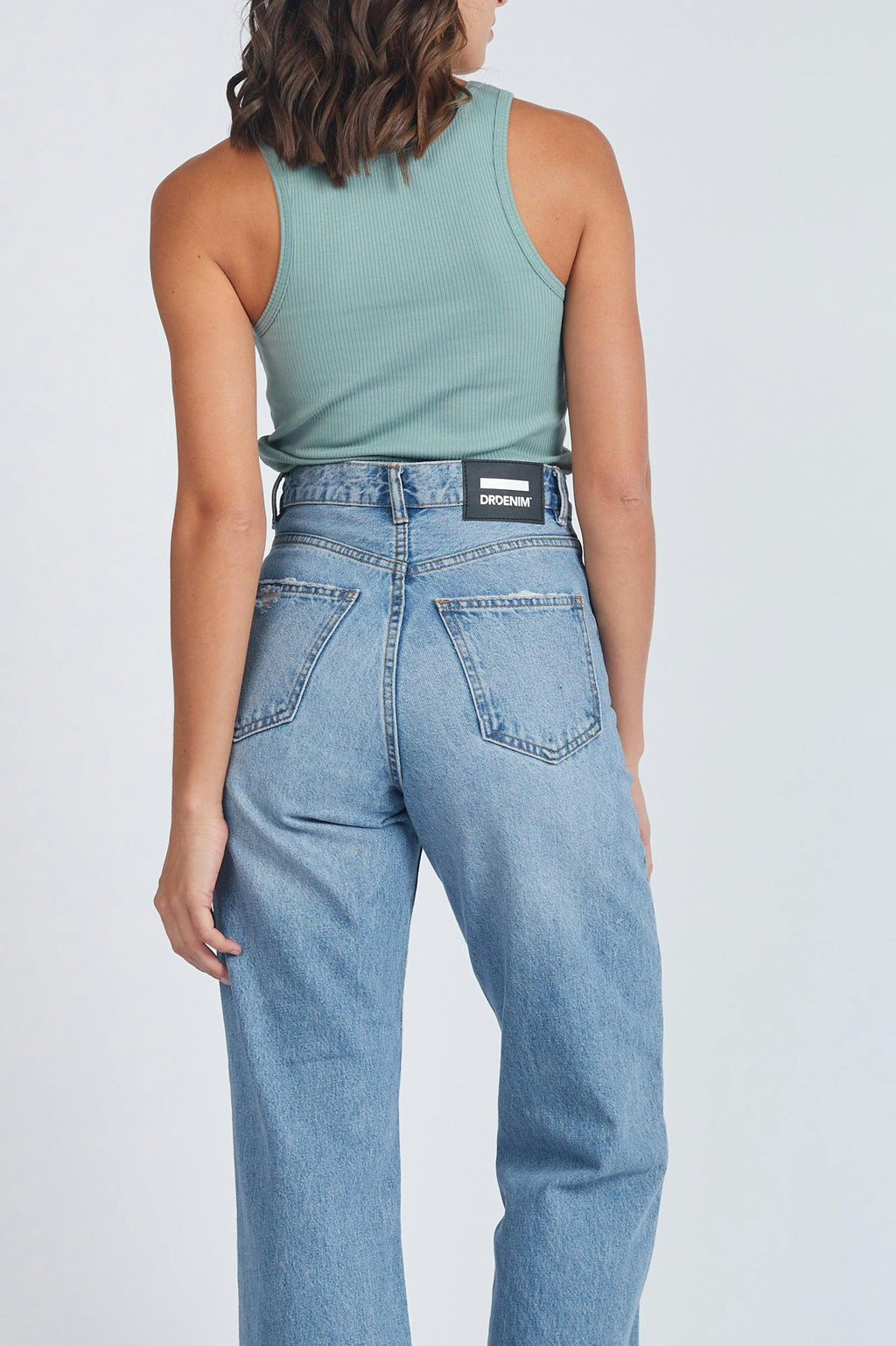 Echo High Straight Jeans - Blue Jay